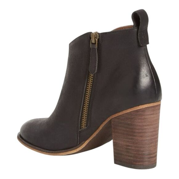 BP leather bootie with stacked heel. Size 10. - Picture 5 of 9